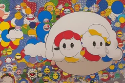 round pop art cloud by Takashi Murakami