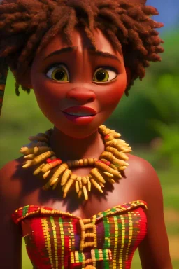 A photo taken from an african village "zulu", <character or scene>, kente, cinematic lighting --v 4 --q 2