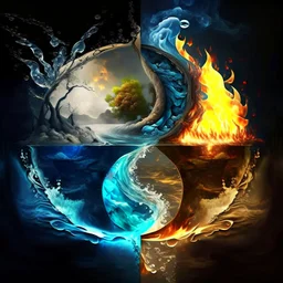 Harmony of earth, water and fire