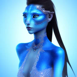 Blue Wearing make up avatar pandora