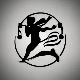 a logo for an application of music for sport and workout running