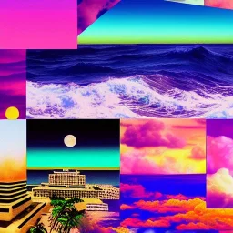 Vaporwave art Collage