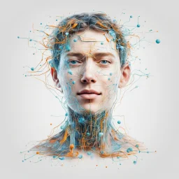 satisfied deep learning white background