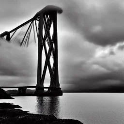  Forth Railway Bridge in stormy weather