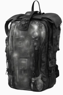 Robot, back pack, transparent, sci fi, punk