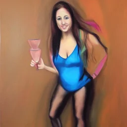 Full body portrait, painting, medium shot lady LuxuriousBunny