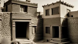 elegent egyptian old house with great wall 1950