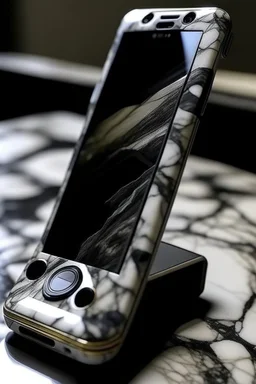 The phone is made of granite and marble