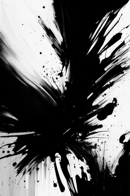 paint art background, brush strokes, black white