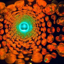 people trapped in the bubbles inside of a lava lamp