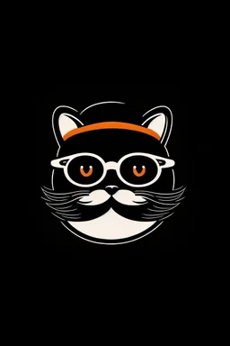 Create a logo, not minimalist style, that shows a cat's mustache