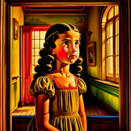 girl in old house