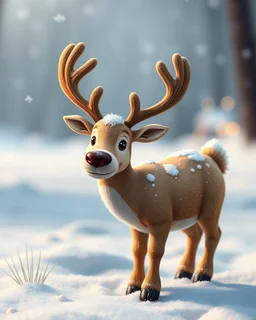 Cute realistic Reindeer