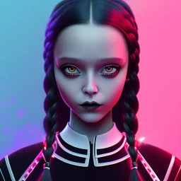 wednesday addams rolünde oynayan jenna ortega