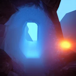 a crystal portal that opens into the abyss of space, volumetric, high volume, hi detail, lighting,