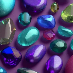 rare colorful gems, surreal max detail 8k