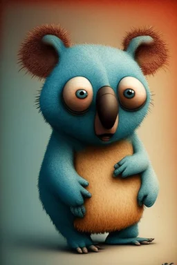 endearing but weird "ren and stimpy" style koala