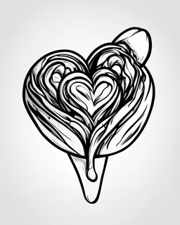 simple illustration of a sweethearts candy on a white background. Black outline.