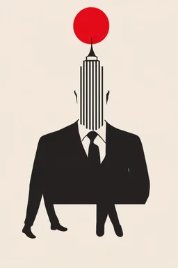 a soulless product of capitalism.; a surreal mashup of the styles of Gerd Arntz and Tomma Abtsbetween them
