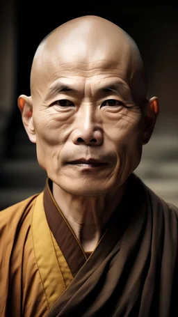 Chinese middle aged monk