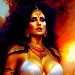 Drawing of beautiful face,'beautiful ,Busty Dejah Thoris',intense stare, ancient skintight armor, balanciaga fashion clothe painting by gaston bussiere, greg rutkowski, yoji shinkawa, yoshitaka amano, tsutomu nihei, donato giancola, tim hildebrandt, Oil on canvas, cinematic composition, extreme detail,fit full head inside picture,16k