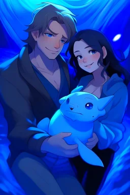 Tatlı bir çift erkeğin saçları kıvır kıvır