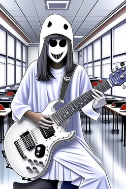 Ghost guitar girl in high school