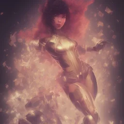 black super hero girl | very very anime!!!, fine - face, beyonce, red afro, realistic shaded perfect face, fine details. anime. realistic shaded lighting poster by ilya kuvshinov katsuhiro otomo ghost - in - the - shell, magali villeneuve, artgerm, jeremy lipkin and michael garmash and rob rey, green eyes, afro