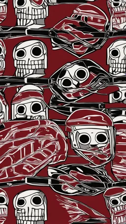 attack on titan red kolos pattern for snowboard