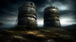 SILOS INHABITED IN NATURE, Berserker, Astrophotography, HD, Aged, Cyborg