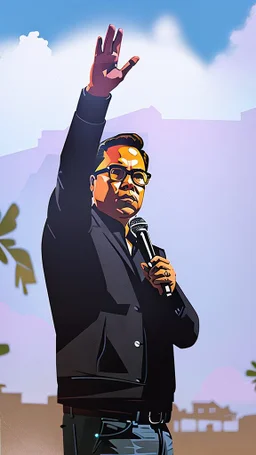 Imágen de Gustavo Petro arte pop magnífica exacta