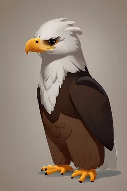 A cute design eagle character