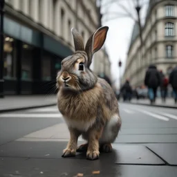 a 4k photograph of a rabbit in london