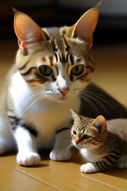 A cat and. A mouse