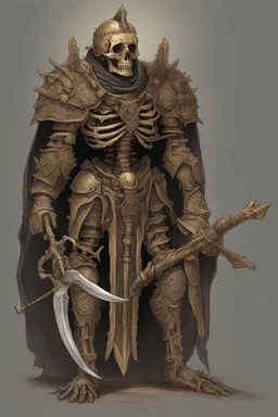 Ancient skeleton warrior knight psyckic