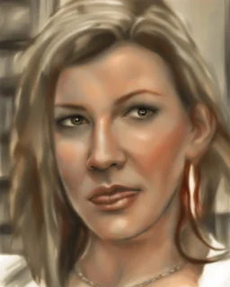 dibujo en grafito realista de rostro mujer 35 años piel blanca nariz prominente aguileña narigona gordita pelo rojo suelto ojos cerrados de tres cuartos perfil plano picado rasgos definidos boca semi abierta