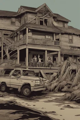 Netflix's Outer Banks in the style of The Walking Dead.