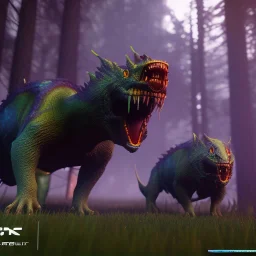 Carnivore creature hunt prey,Ultraviolet dimension, unreal engine 5, 8k resolution, very small details, realistic, ultra detailed