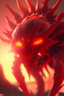 Sun red creature ,concept art, smooth, extremely sharp detail, finely tuned detail, ultra high definition, 8 k, unreal engine 5, ultra sharp focus