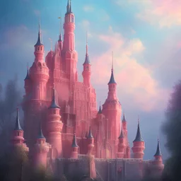 luminous pink castle