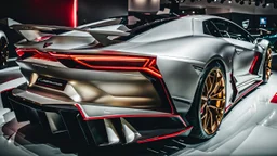 lamborghini sian BRABUS ROCKET, rear view, desktop wallpaper, 4K, Cinematic