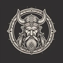 modern logo with viking theme religions