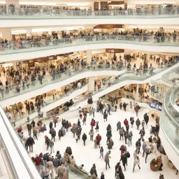 Other days were full of activity, with crowds of shoppers filling the mall