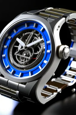 Produce an image of a Boeing watch with a close-up view of its innovative movement, showcasing the precision engineering that powers this timepiece."