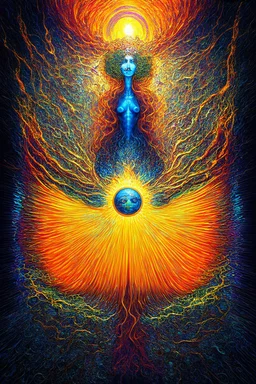 divine rebirth; Neo-surrealistic Optical Art