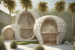 A tourist resort in the shape of a pineapple, interior design, facade, section, 3D