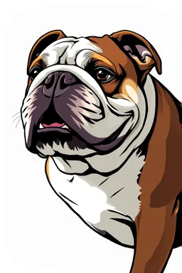 bulldog in the style of popart