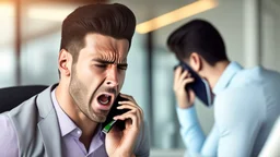 male customer upset on phone about cellular contract