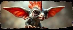 3d airbrush render, elf gremlin dodo hen , pinhole cam, airbrush 3d rendering, in the style of Titian and Dali , torn edges on border