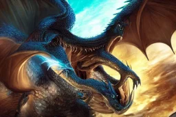 Percy Jackson fighting a dragon